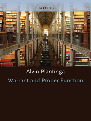cover image of Warrant and Proper Function